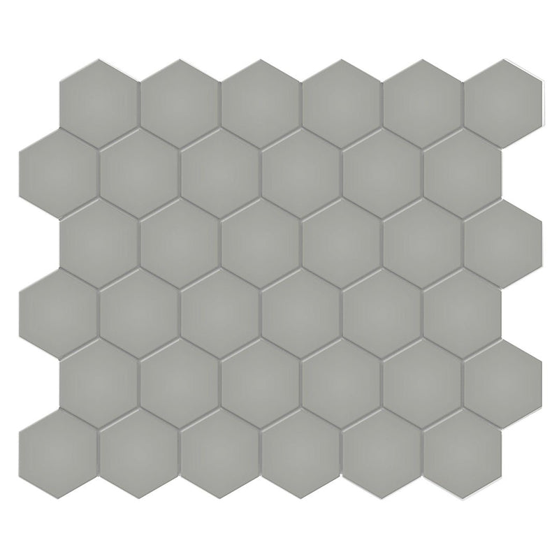 Soho Cement Chic, 2" Hexagon | Ceramic Backsplash & Floor Tile