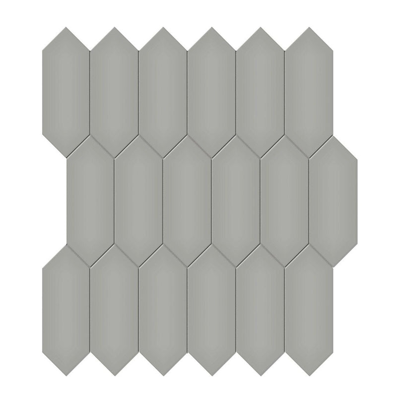 Soho Cement Chic Glossy, 2" x 5" Picket | Ceramic Wall & Floor Tile