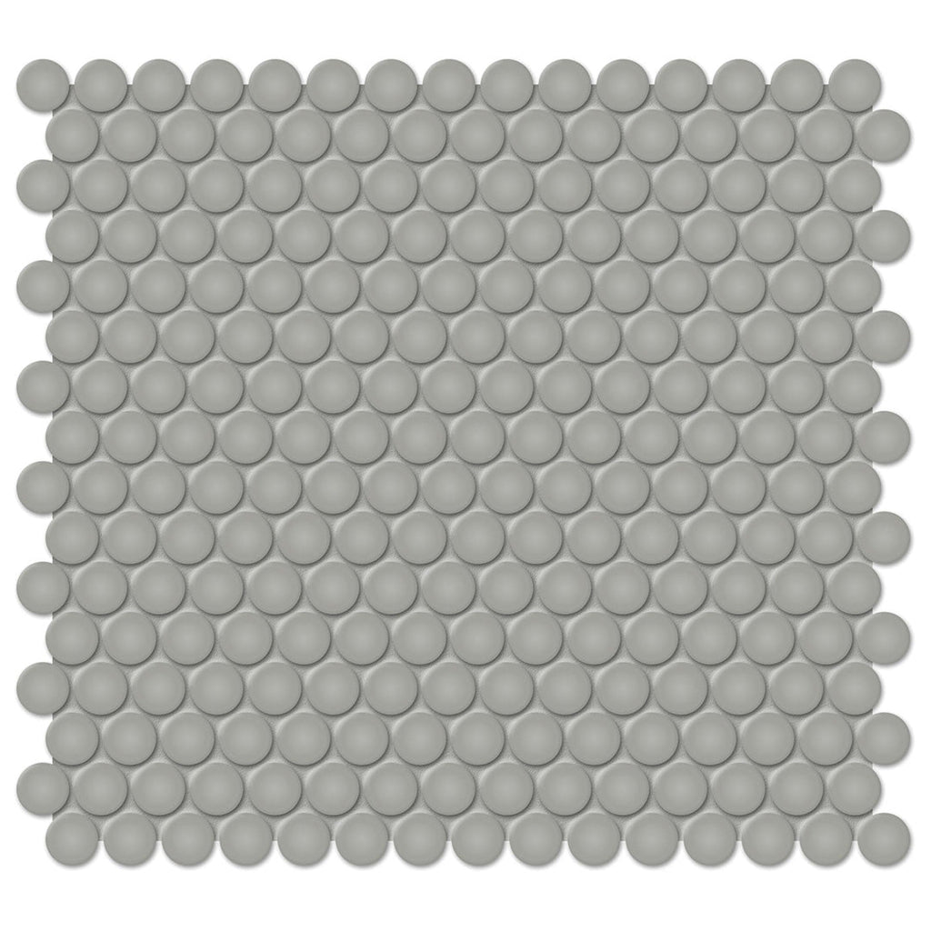 Soho Cement Chic Glossy, Penny Round | Ceramic Kitchen & Bath Tile