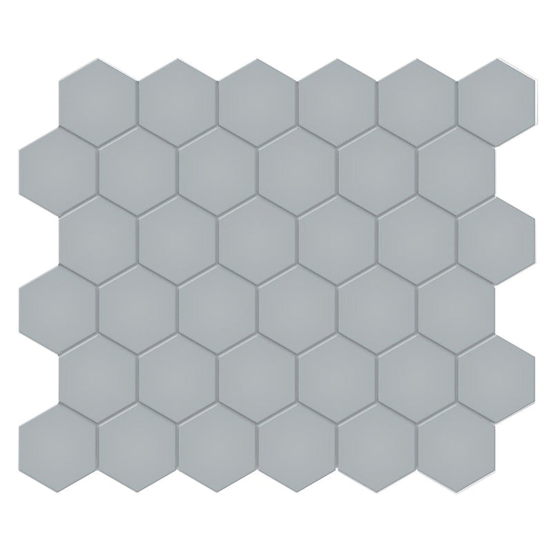 Soho Cloud Blue, 2" Hexagon | Ceramic Backsplash & Floor Tile