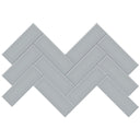 Soho Cloud Blue Glossy, 2" x 6" Herringbone - Ceramic Tile