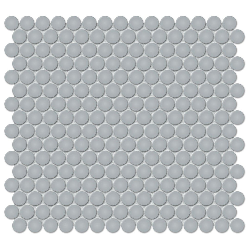 Soho Cloud Blue Glossy, Penny Round | Ceramic Kitchen & Bath Tile