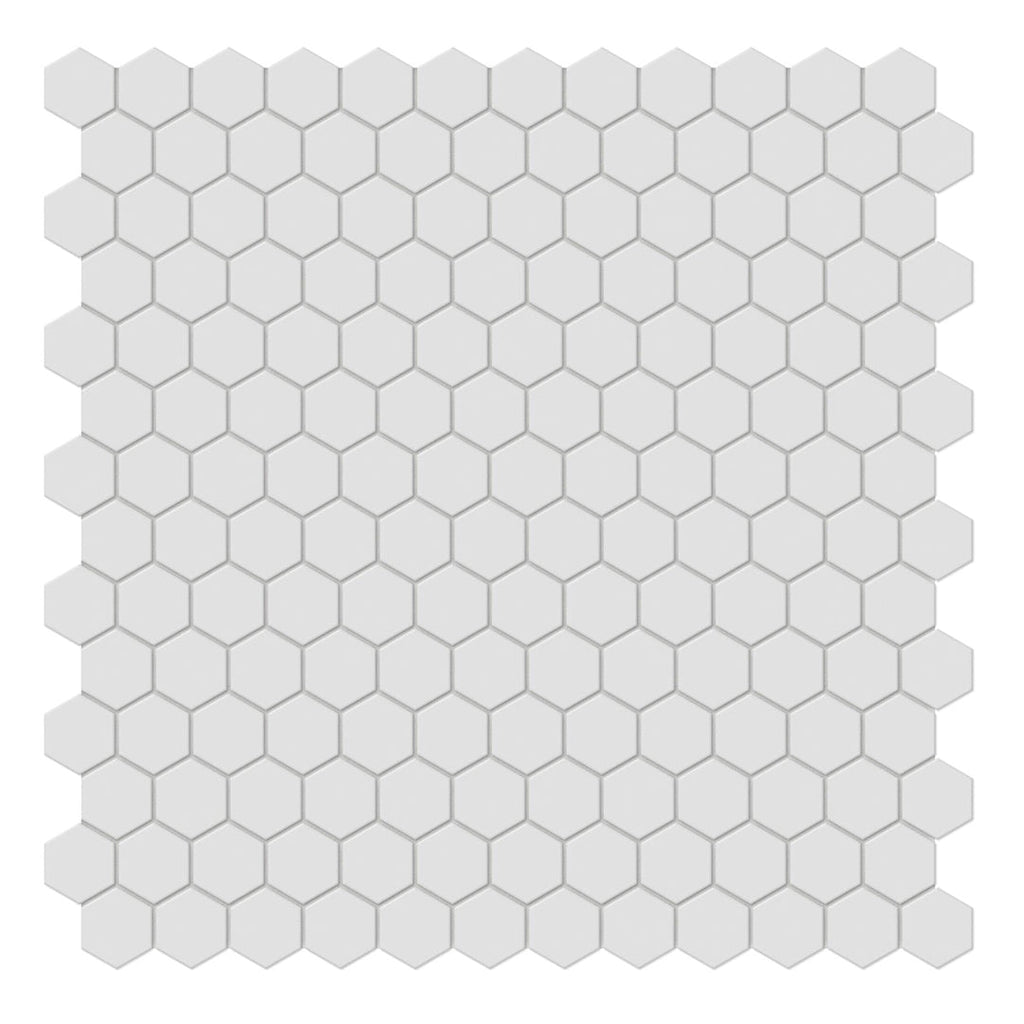 Soho Gallery Grey, 1" Hexagon Ceramic Tile | Backsplash & Floor Tile