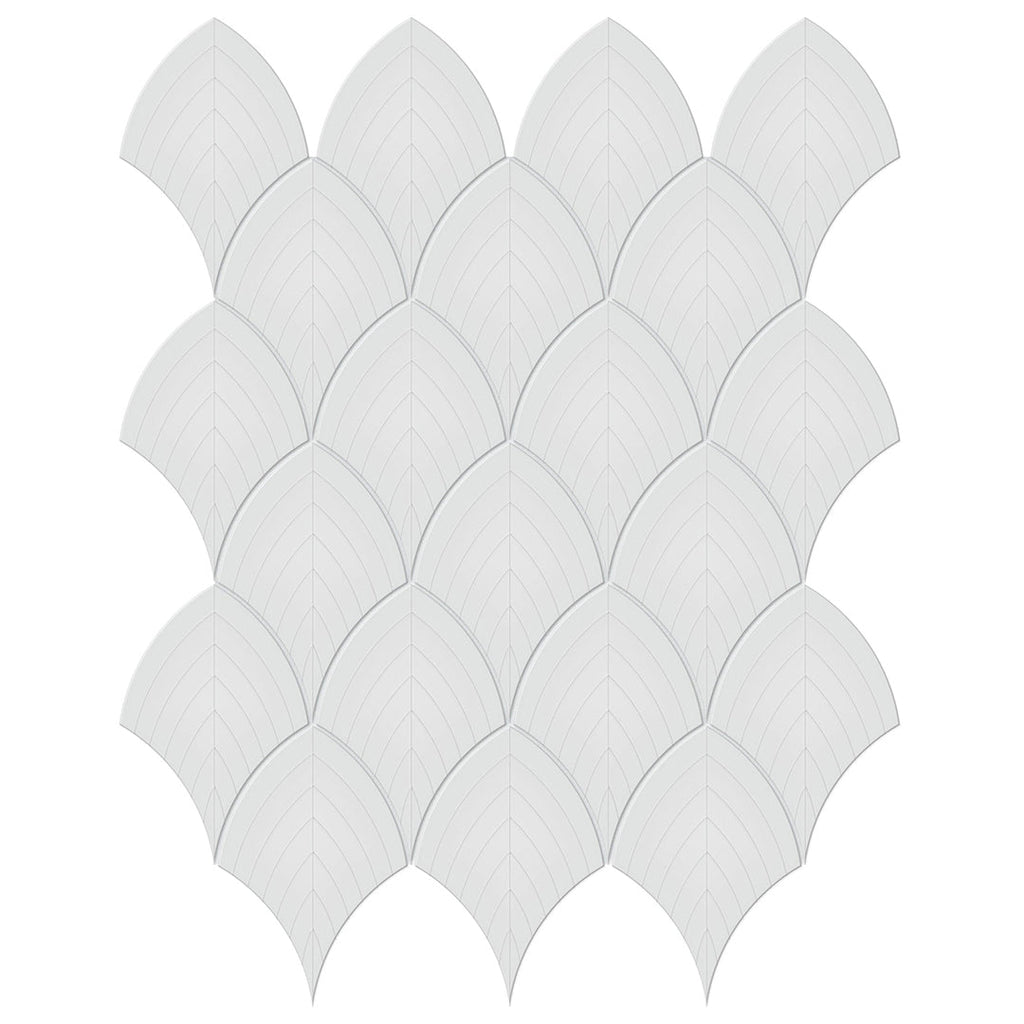 Soho Gallery Grey, Scallop | Ceramic Bathroom & Kitchen Tile by Tesoro