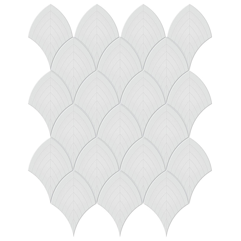 Soho Gallery Grey, Scallop | Ceramic Bathroom & Kitchen Tile by Tesoro