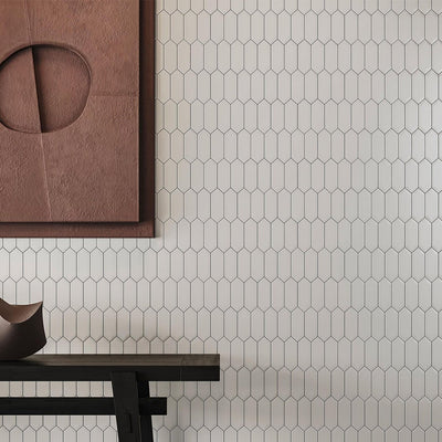 Soho Halo Grey Glossy, 2" x 5" Picket | Ceramic Backsplash & Floor Tile