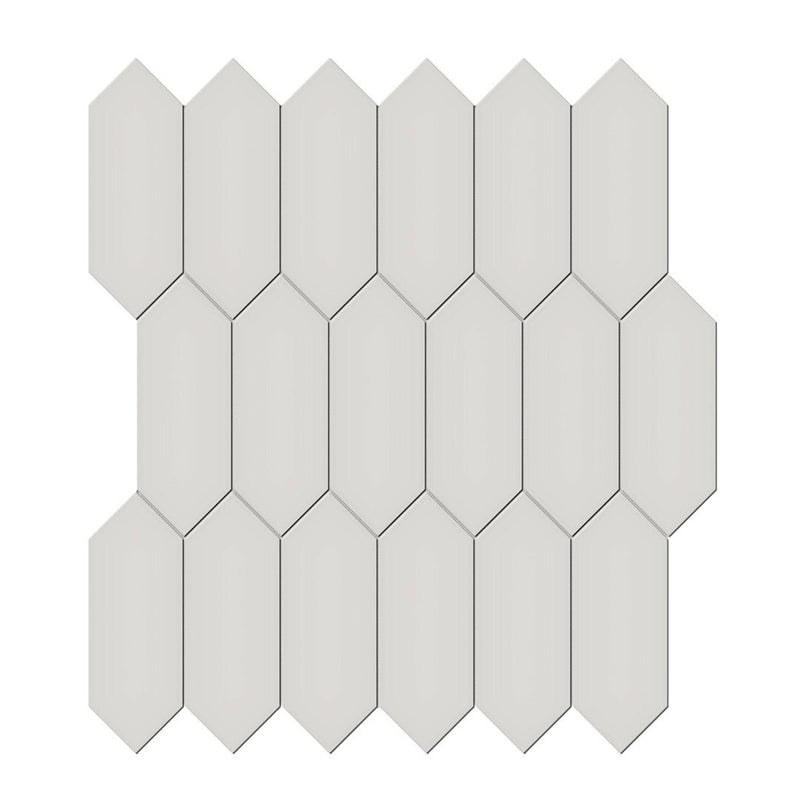 Soho Halo Grey Matte, 2" x 5" Picket | Ceramic Backsplash & Floor Tile