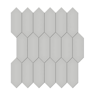 Soho Loft Grey Glossy, 2" x 5" Picket| Ceramic Backsplash & Floor Tile