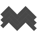 Soho Retro Black Matte, 2" x 6" Herringbone - Ceramic Tile