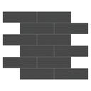 Soho Retro Black Matte Brick, 2" x 6" - Ceramic Tile
