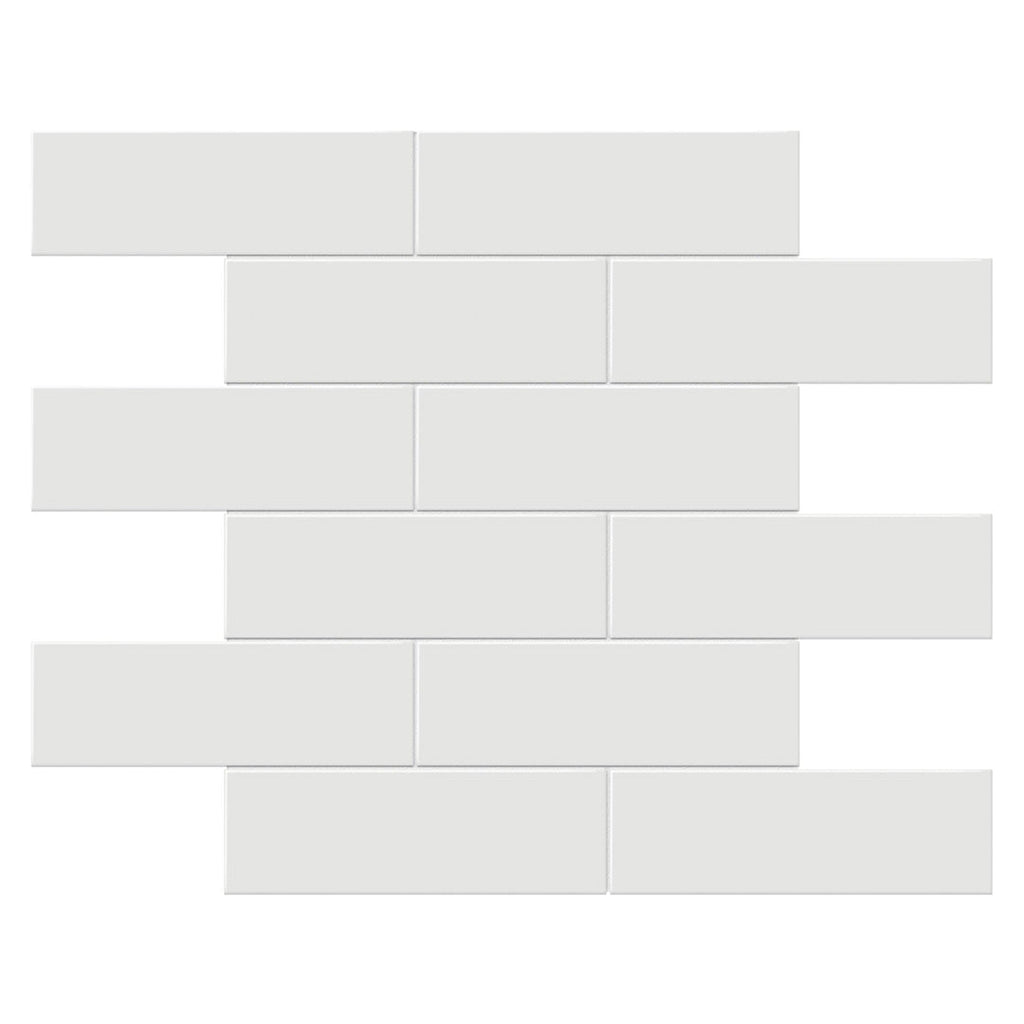 Soho Vintage Gray Glossy Brick, 2" x 6" - Ceramic Tile for Kitchen Backsplashes