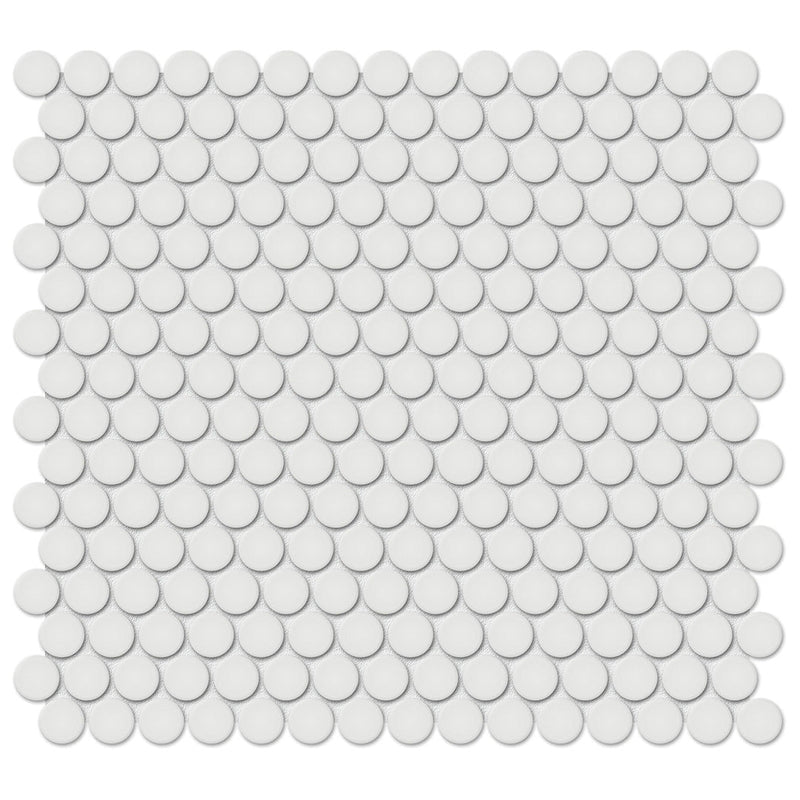 Soho Vintage Grey Matte, Penny Round | Ceramic Kitchen & Bathroom Tile