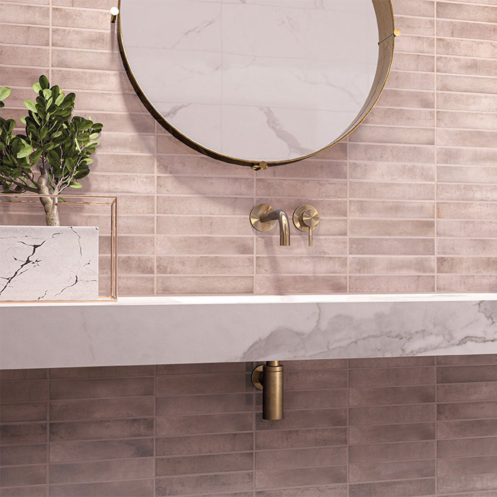 Stella Blush, 2" x 10" Ceramic Tile | Bathroom & Kitchen Tile