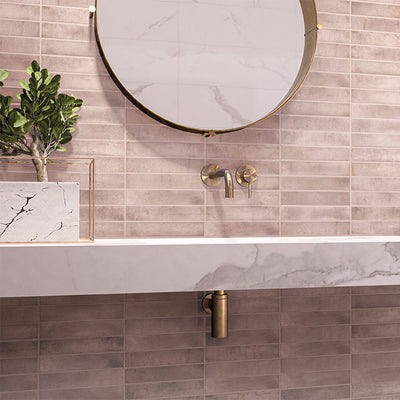 Stella Blush, 2" x 10" Ceramic Tile | Bathroom & Kitchen Tile