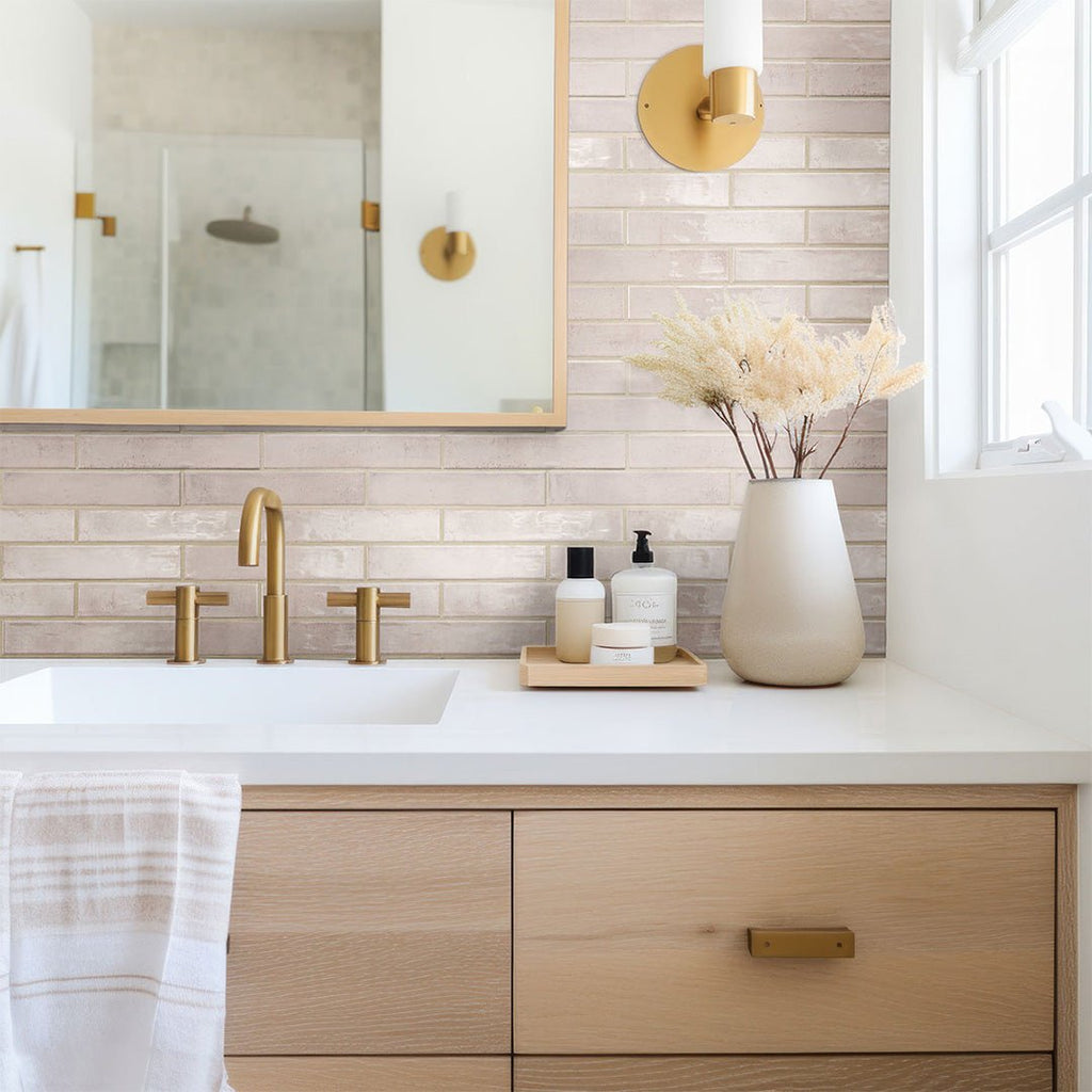 Stella Blush, 2" x 10" Ceramic Tile | Bathroom & Kitchen Tile