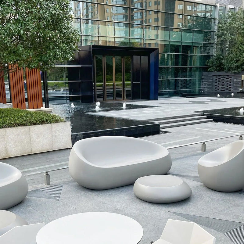 Stone Sofa and Stone Coffee Table | Modern Patio Furniture