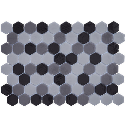 Stormy Seas, Hexagon Mosaic Glass Tile | Pool, Spa, & Kitchen Tile