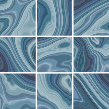Stream Blue, 6" x 6" Porcelain Pool Tile | ESTSTREBLUE6 | Waterline Tile