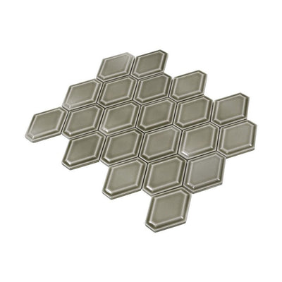 Structure Plains, Diamond Mosaic | Anthology Ceramic Backsplash Tile