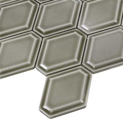 Structure Plains, Diamond Mosaic | Anthology Ceramic Backsplash Tile