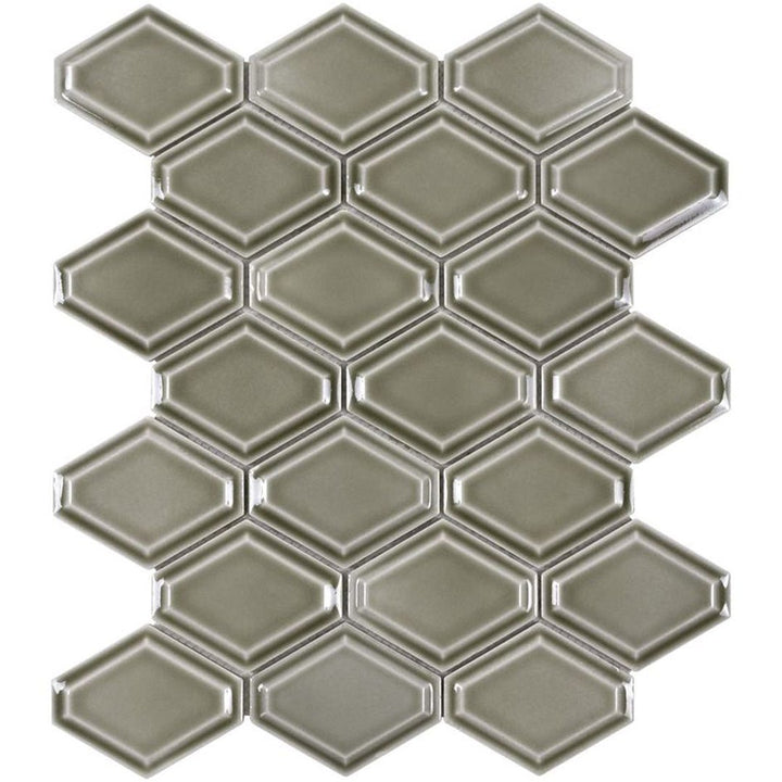 Structure Plains, Diamond Mosaic | Anthology Ceramic Backsplash Tile