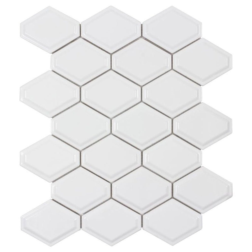 Structure Plaster, Diamond Mosaic | Anthology Ceramic Backsplash Tile
