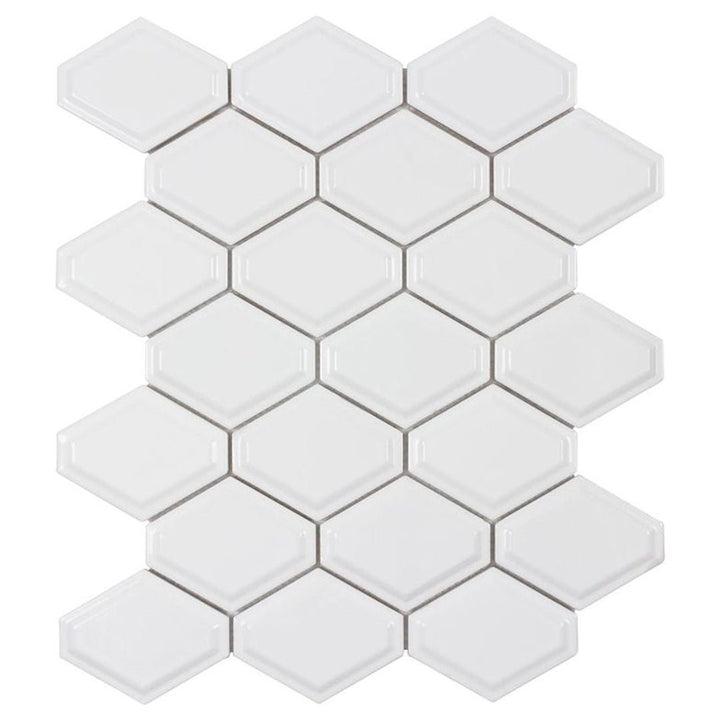 Structure Plaster, Diamond Mosaic | Anthology Ceramic Backsplash Tile