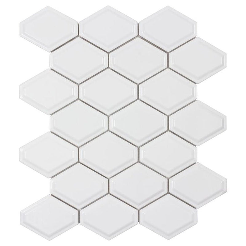 Structure Plaster, Diamond Mosaic | Anthology Ceramic Backsplash Tile