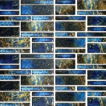 Summer Blue, Random Block | PILOS-404 | Fujiwa Porcelain Pool Tile