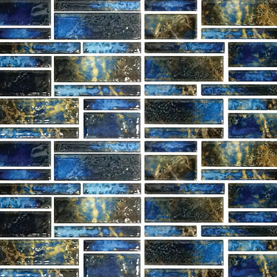 Summer Blue, Random Block | PILOS-404 | Fujiwa Porcelain Pool Tile