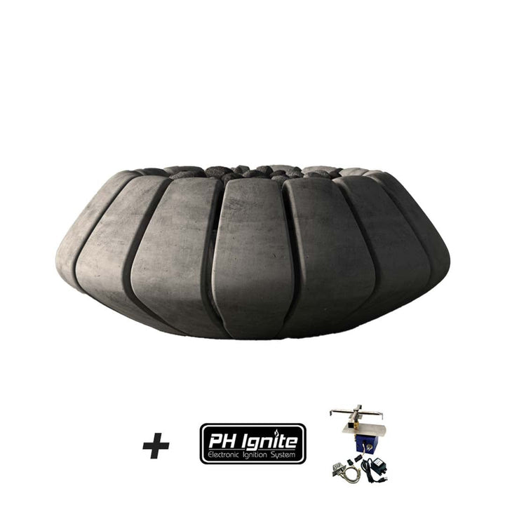 Sunflower Fire Table, Pewter with PH Ignite | Outdoor Gas Fire Pit by Prism Hardscapes
