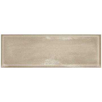 Taupe Block Glossy, 4" x 12" Porcelain Tile | Floor & Wall Tile by IWT