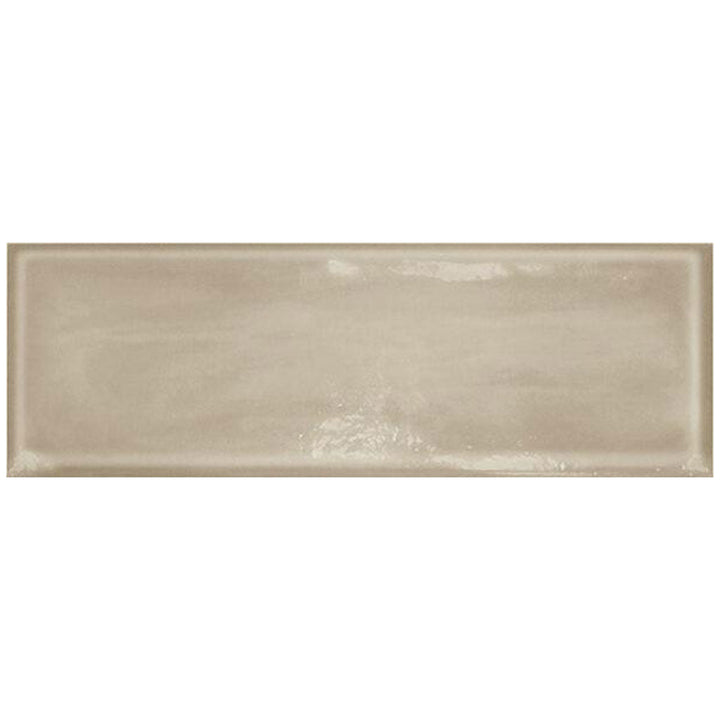 Taupe Block Glossy, 4" x 12" Porcelain Tile | Floor & Wall Tile by IWT