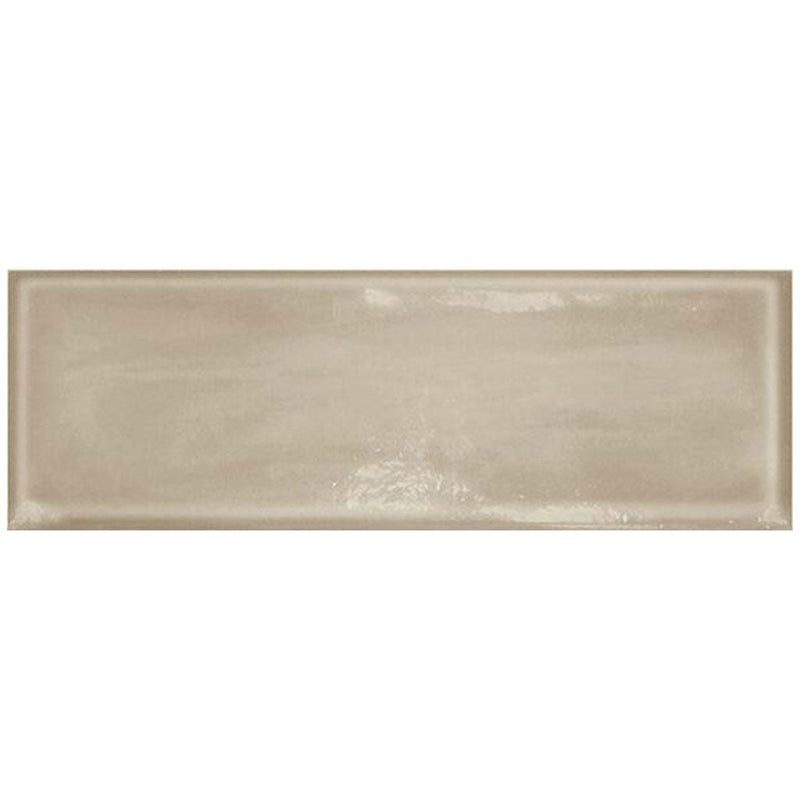 Taupe Block Glossy, 4" x 12" Porcelain Tile | Floor & Wall Tile by IWT