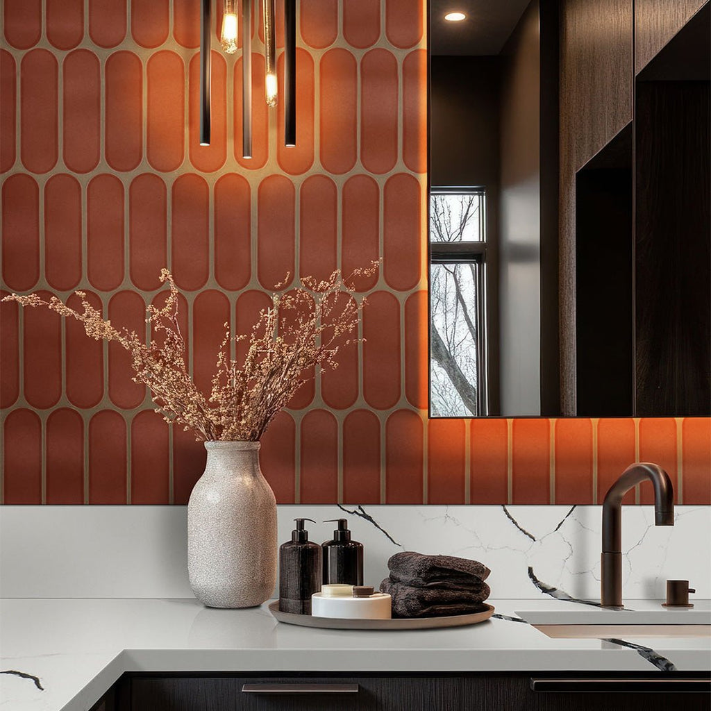 Terra Glossy Ellipse Porcelain Tile for Kitchens and Bathrooms | MSI Porcelain Tile