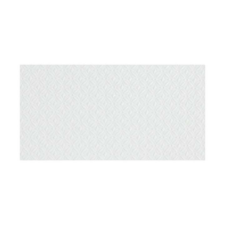 Terreno White Glossy Bloom, 12" x 24" Ceramic Tile | Wall Tile