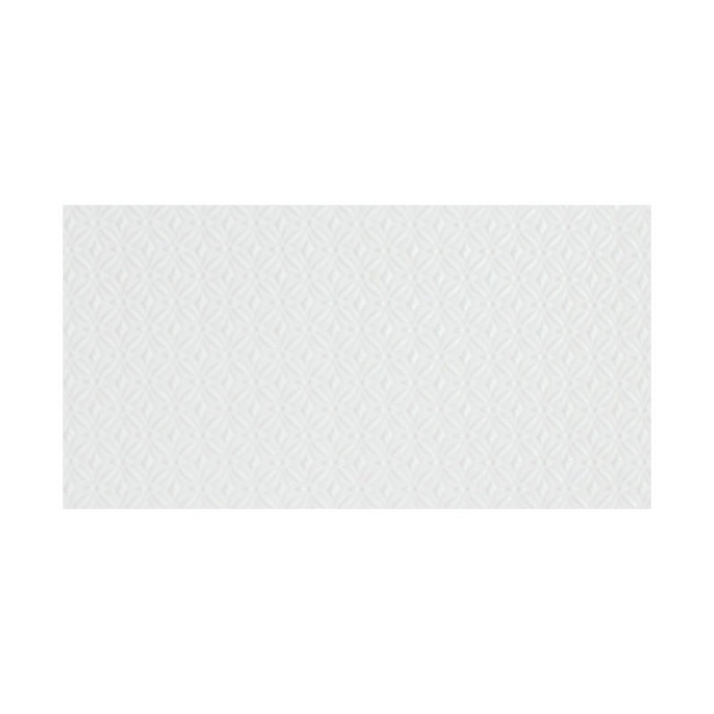 Terreno White Glossy Bloom, 12" x 24" Ceramic Tile | Wall Tile