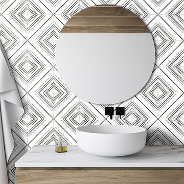 Tessa, 8" x 8" Porcelain Tile | NZARTES8X8 | Patterned Tile by MSI