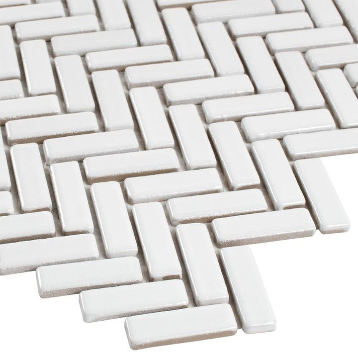 Tilt Plaster, Herringbone | Anthology Ceramic Backsplash Tile