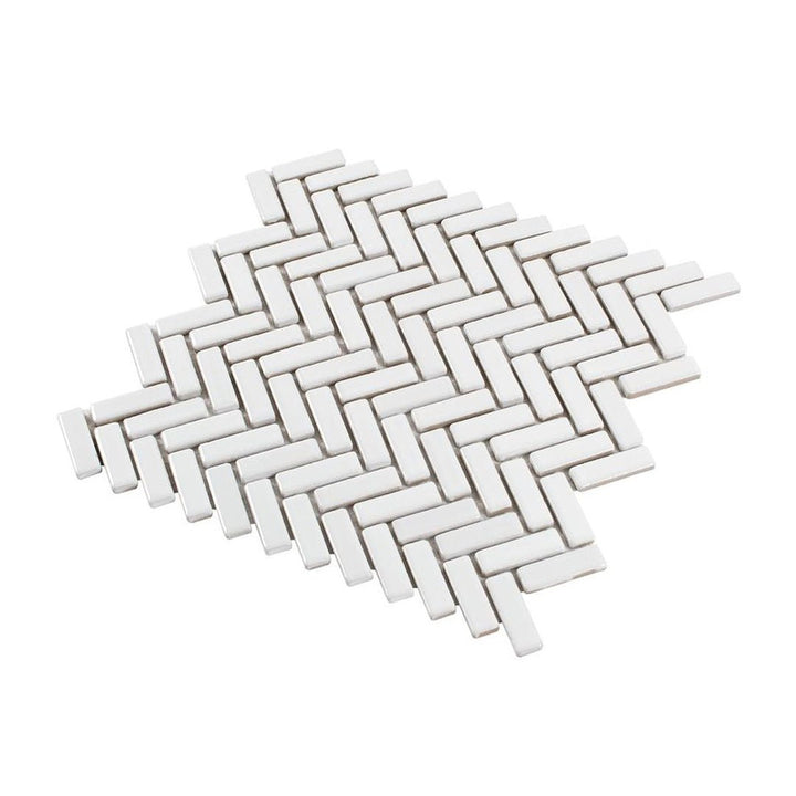 Tilt Plaster, Herringbone | Anthology Ceramic Backsplash Tile