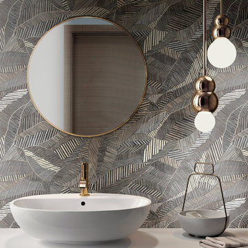 Tinsel Brown Leaf, 24" x 48" - Porcelain Tile