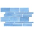 Tumbled Blue, Mixed - Glass Tile