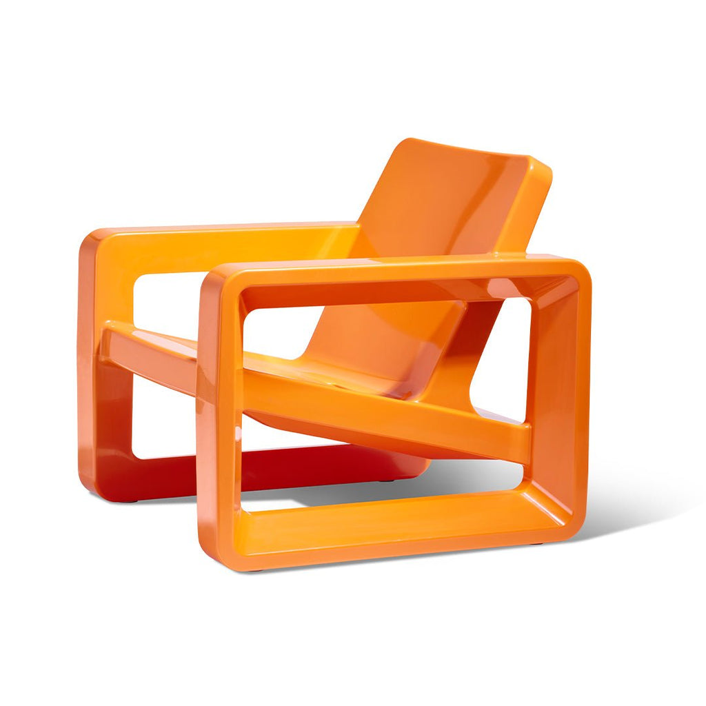Tupelo Goods In-Pool and Patio Lounge Chairs - Deck Chair - Vintage Orange