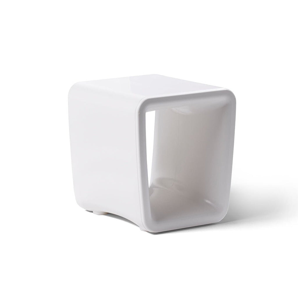 Tupelo Goods Loop Side Table | Patio & Pool Shelf Table - White