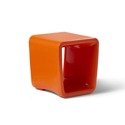 Tupelo Goods Loop Side Table | Patio & Pool Shelf Table - Vintage Orange