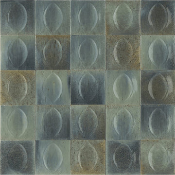 Turchese Glossy, 4" x 4" Egg Deco | EMCGLEETURCEGG | Porcelain Pool Tile