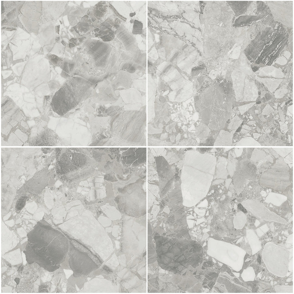 Venice Stone, 24" x 24" Porcelain Tile | Terrazzo-Look Floor Tile