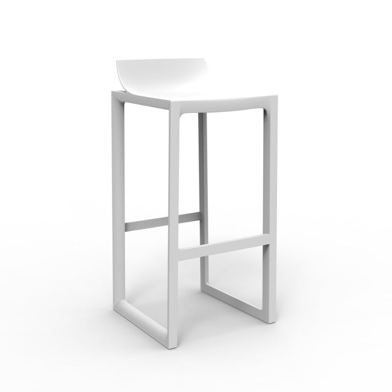 Wall Street Bar Stool | Modern Patio Furniture - White