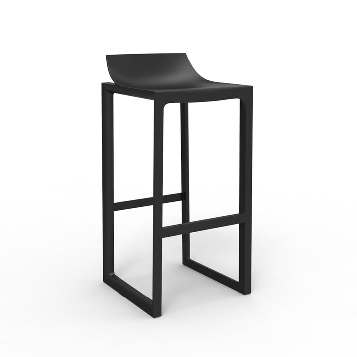 Wall Street Bar Stool | Modern Patio Furniture - Black