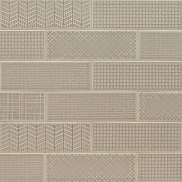 Warm Concrete 3D Mix, 4" x 12" Ceramic Tile | Kitchen and Wall Tile